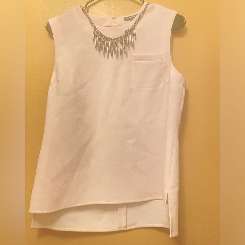 🛍️Adrianna Papell Sleeveless Pink Chain Top Blouse 👚 Size: 6✨